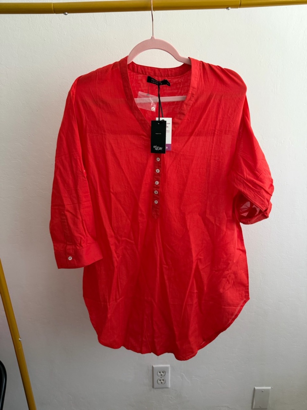 Swim Cover-Up Tunic 100% cotton from Galleries Lafayette in Paris NWT
